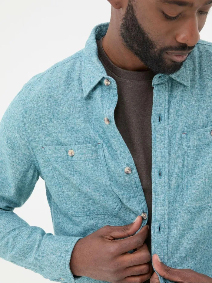 Fat Face Green Long Sleeve Malton Shirt Men Shirts