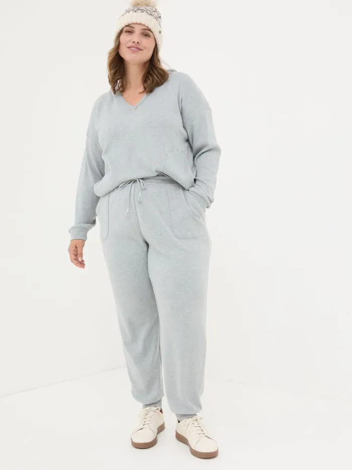 Fat Face Hannah Grey Lounge Pyjama Bottoms Women Pyjamas and Nightwear