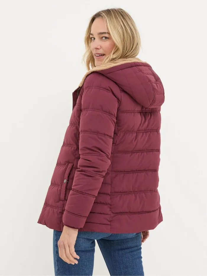 Fat Face Lara Red Lara Puffer Coat Women Coats and Jackets