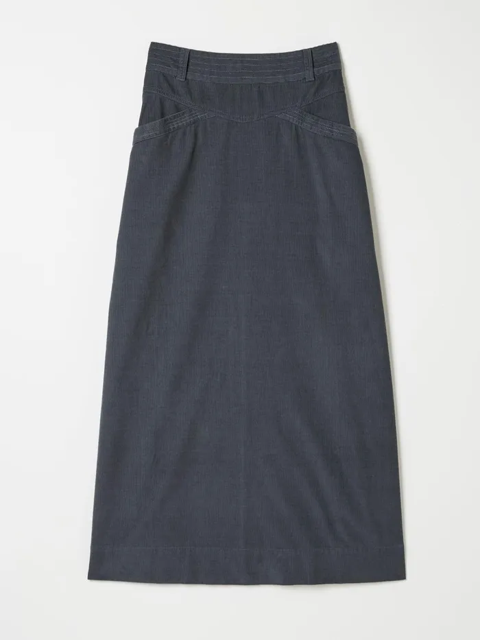 Fat Face Leigh Grey Cord Midi Skirt Women Skirts