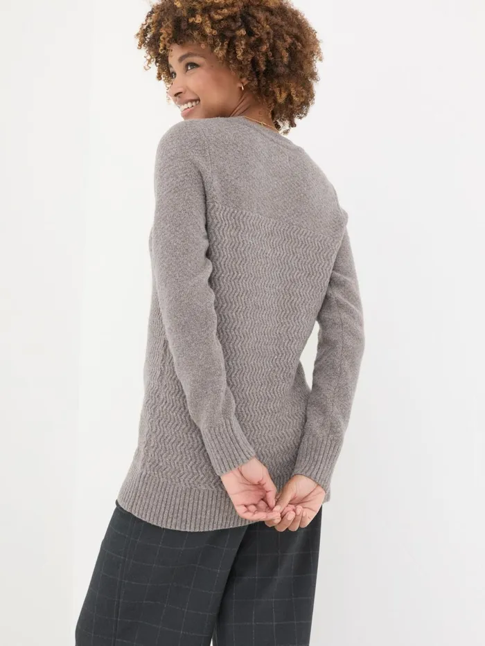 Fat Face Light Brown Amelia Tunic Women Knitwear Fat Face Light Brown Amelia Tunic Women Knitwear
