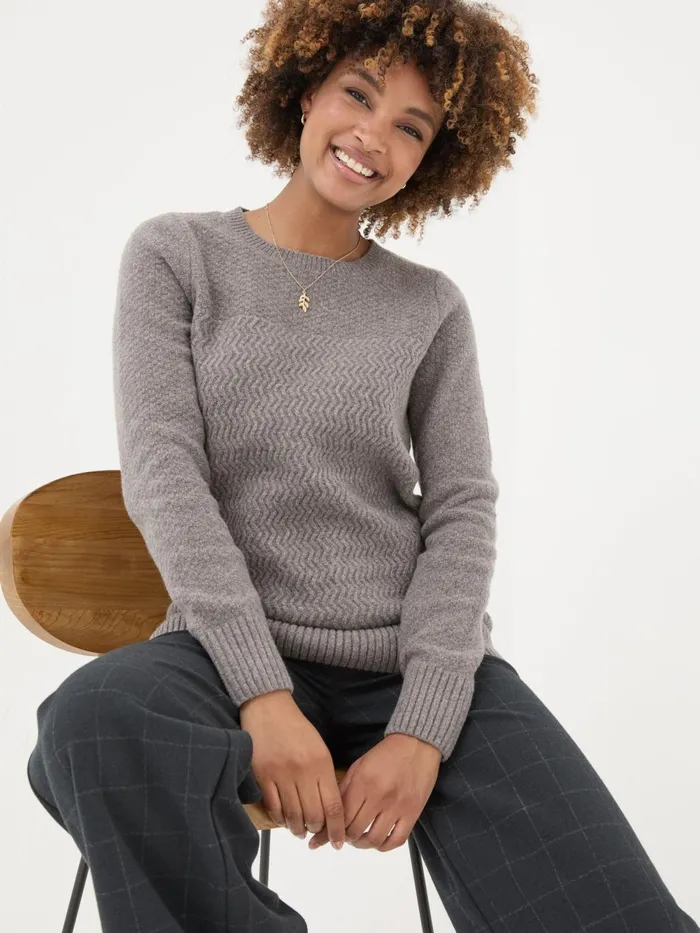 Fat Face Light Brown Amelia Tunic Women Knitwear Fat Face Light Brown Amelia Tunic Women Knitwear