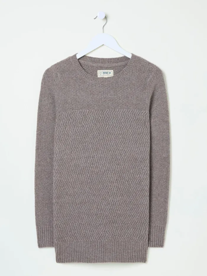 Fat Face Light Brown Amelia Tunic Women Knitwear Fat Face Light Brown Amelia Tunic Women Knitwear