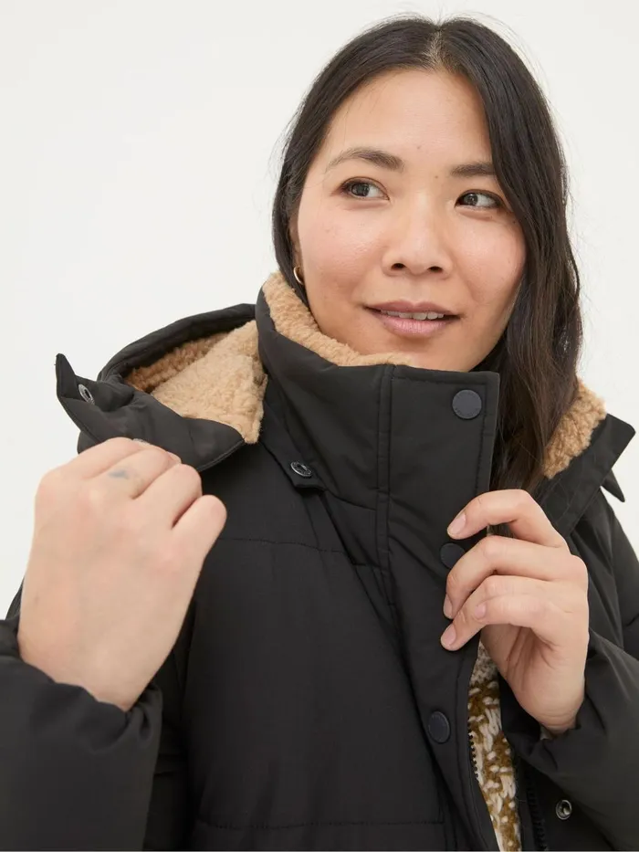 Fat Face Maddie Black Puffer Coat Women Coats and Jackets