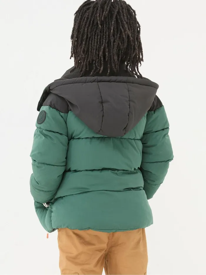 Fat Face Milo Green Hooded Padded Jacket Kids Coats and Jackets