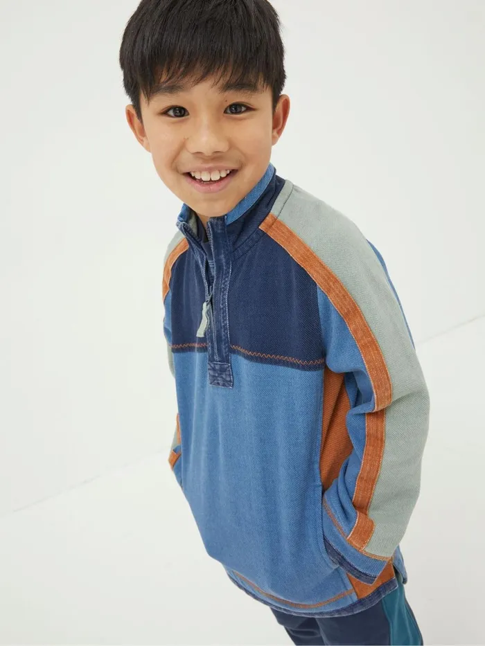 Fat Face Mini Blue Us Airlie Sweater Kids Sweatshirts and Hoodies