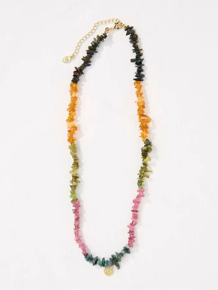 Fat Face Multi Stone Necklace Women Jewellery