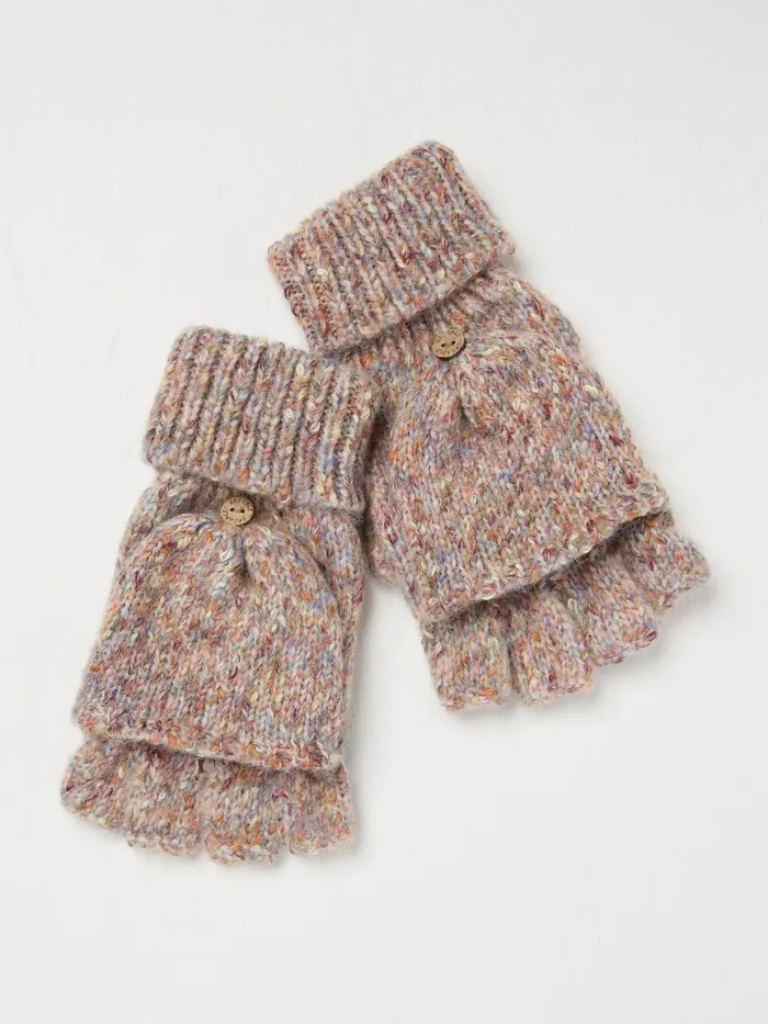 Fat Face Natural Nep Overflap Gloves Women Gloves
