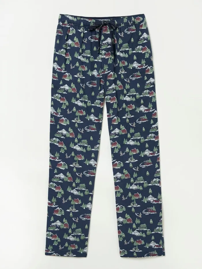 Fat Face Navy Blue Jeep Print Pyjamas Men Pyjamas and Nightwear