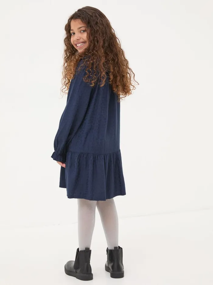 Fat Face Navy Mika Jacquard Dress Kids Dresses Fat Face Navy Mika Jacquard Dress Kids Dresses