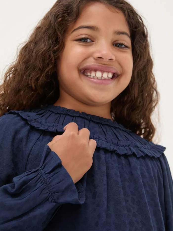 Fat Face Navy Mika Jacquard Dress Kids Dresses Fat Face Navy Mika Jacquard Dress Kids Dresses