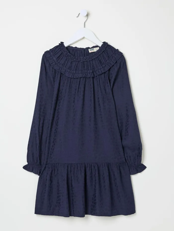 Fat Face Navy Mika Jacquard Dress Kids Dresses Fat Face Navy Mika Jacquard Dress Kids Dresses
