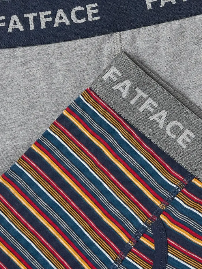 Fat Face Navy Whistler Stripe Boxers 2 Pack Men Underwear Fat Face Navy Whistler Stripe Boxers 2 Pack Men Underwear