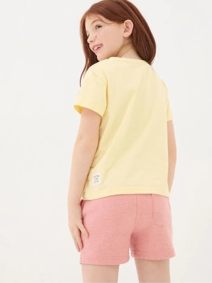 Fat Face Yellow Surf Graphic TShirt Kids Tops and TShirts