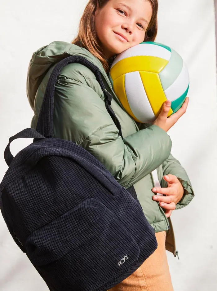 Feeling Good 8211 Extra Small Corduroy Backpack Anthracite WomenKids Roxy Backpacks