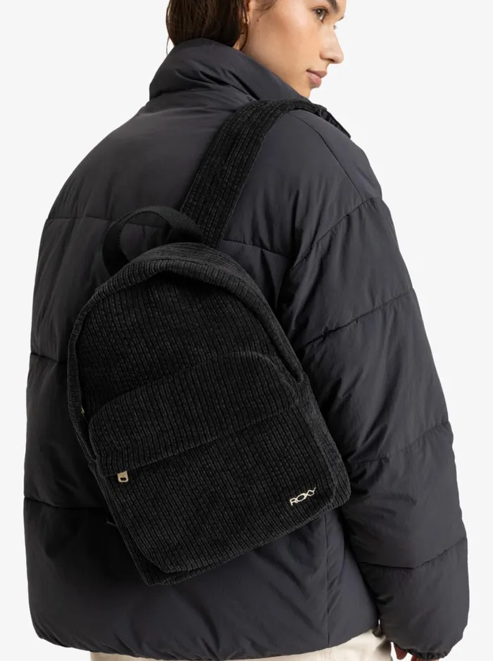 Feeling Good 8211 Extra Small Corduroy Backpack Anthracite WomenKids Roxy Backpacks