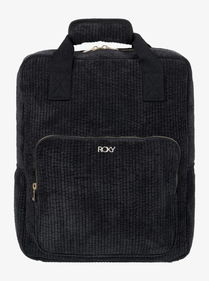 Feeling Good 8211 Small Corduroy Backpack Anthracite WomenKids Roxy Backpacks