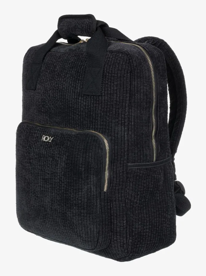 Feeling Good 8211 Small Corduroy Backpack Anthracite WomenKids Roxy Backpacks