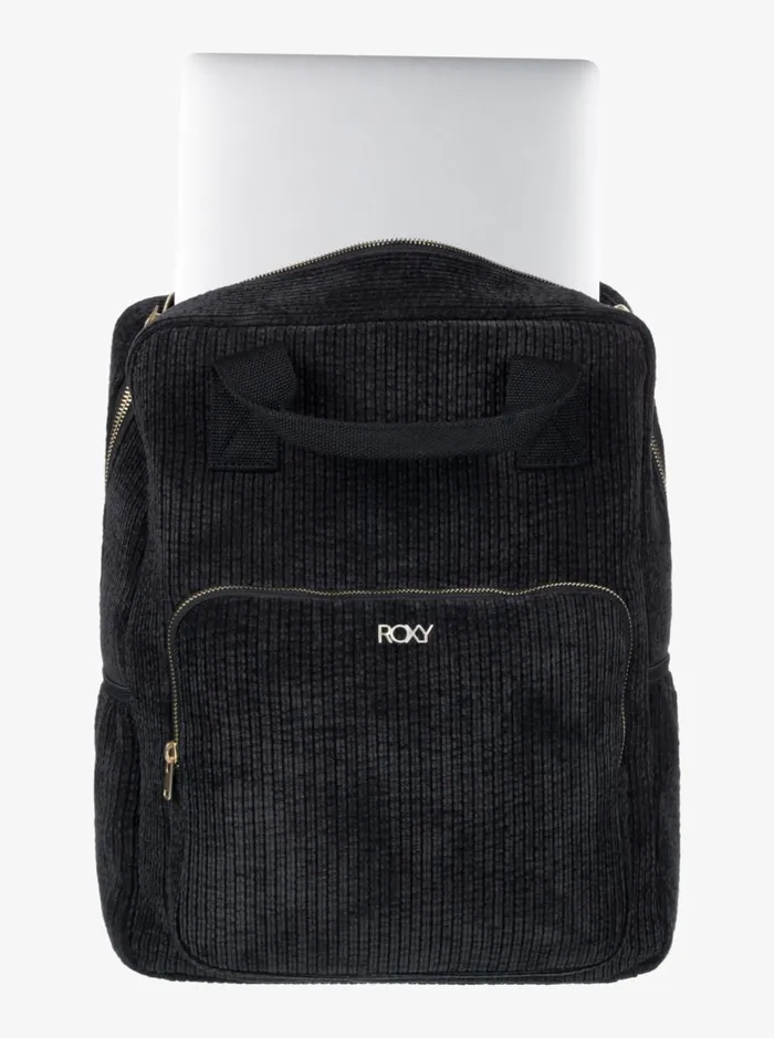 Feeling Good 8211 Small Corduroy Backpack Anthracite WomenKids Roxy Backpacks