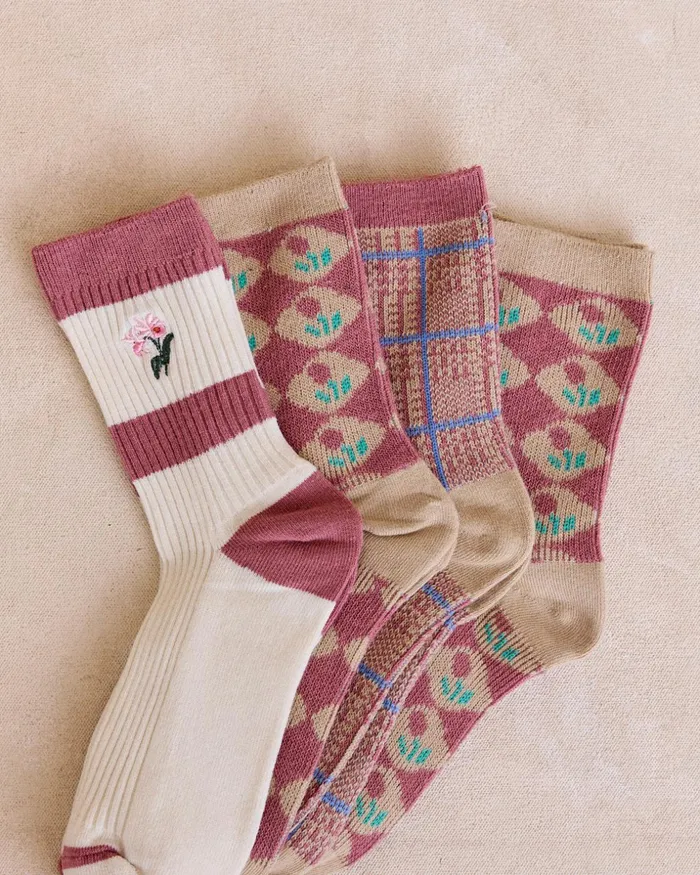 Ferrara Socks Pack Rose Women Polin Et Moi Socks