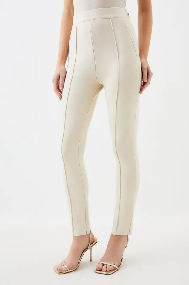 Figure Form Bandage Knit Trousers Natural Women Karen Millen Trousers