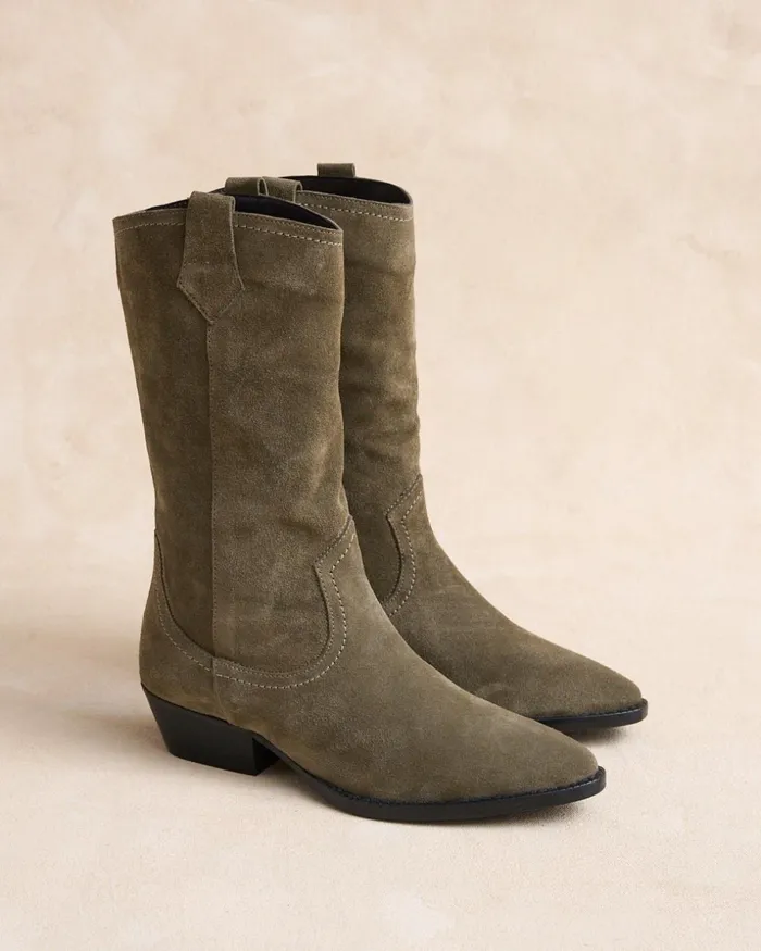 Firena High Boot Kaki Women Polin Et Moi Boots