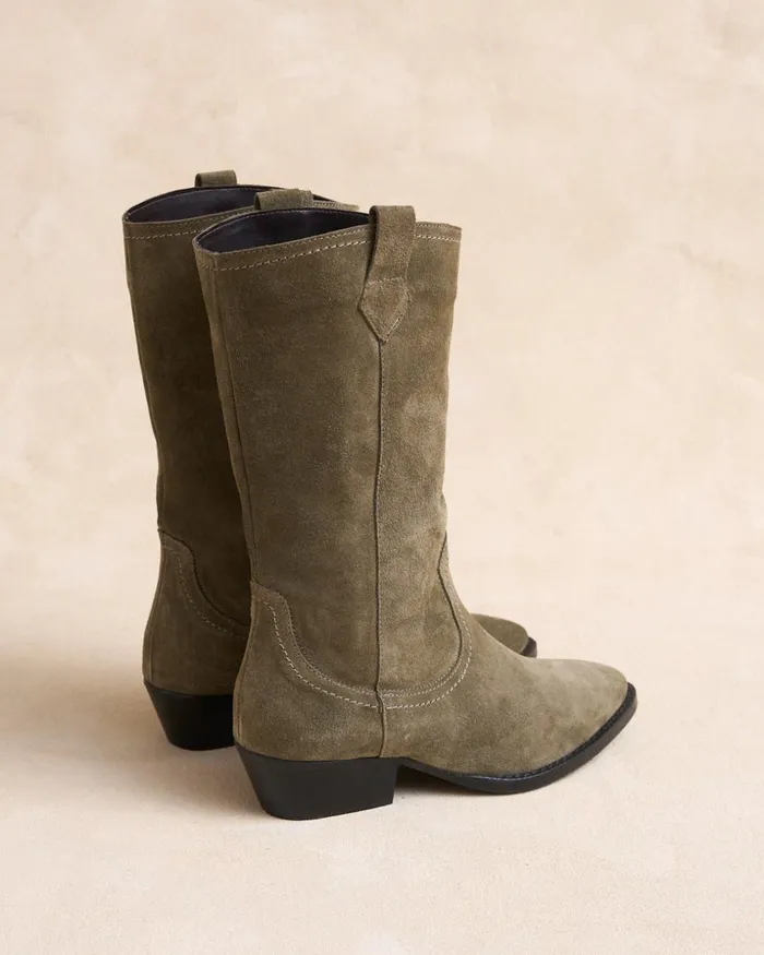 Firena High Boot Kaki Women Polin Et Moi Boots