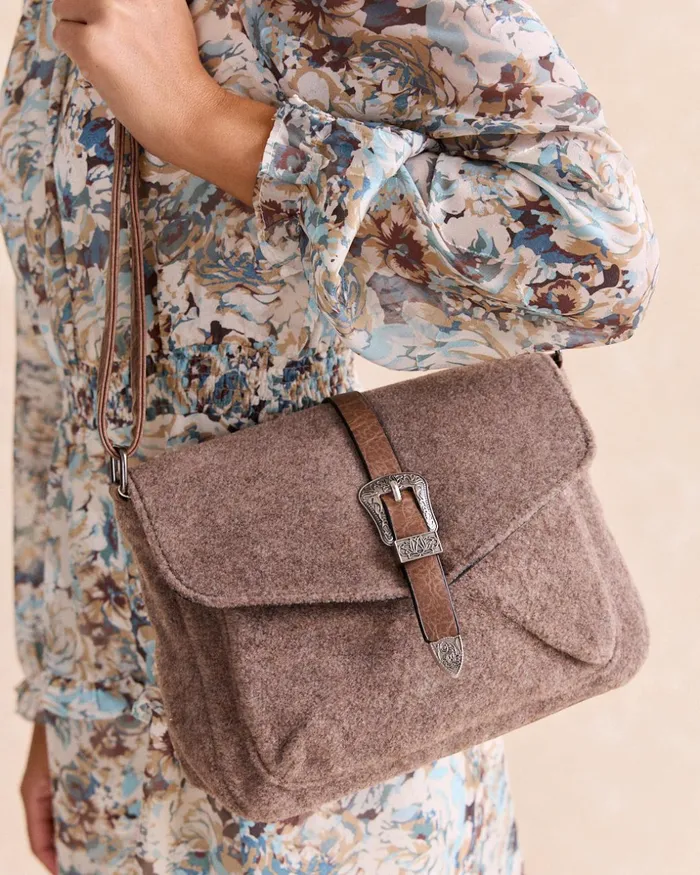 Firenze Cowboy Buckle Bag Kaki Women Polin Et Moi Bags Firenze Cowboy Buckle Bag Kaki Women Polin Et Moi Bags