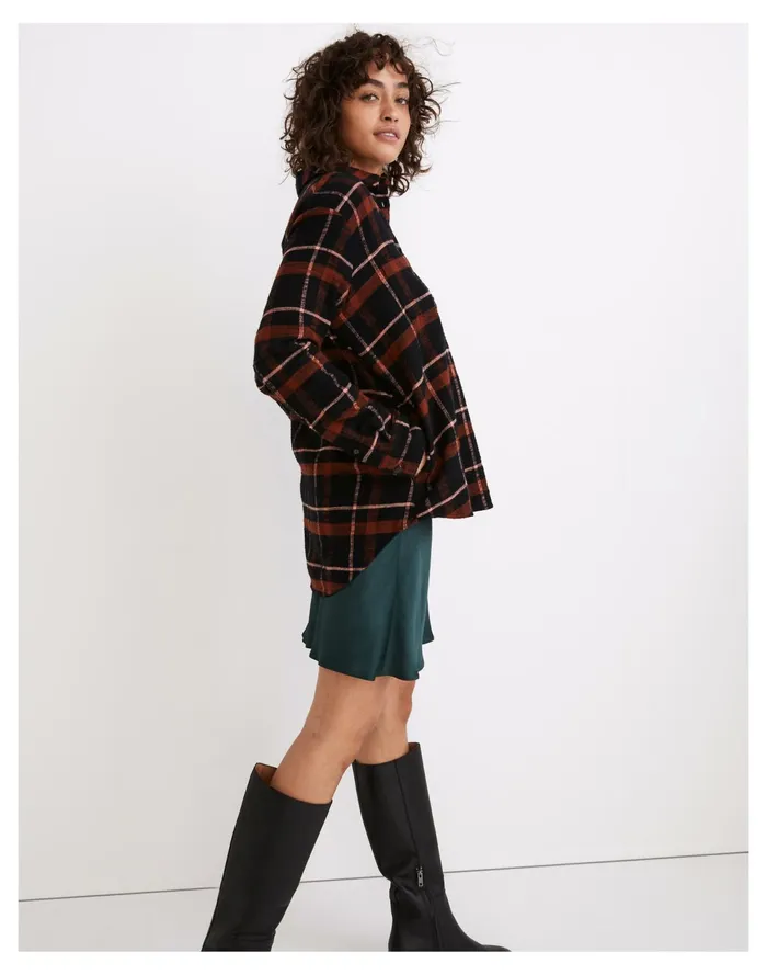 Flannel Sunday Shirt In Evins Plaid True Black Women Madewell Tops and Shirts Flannel Sunday Shirt In Evins Plaid True Black Women Madewell Tops and Shirts
