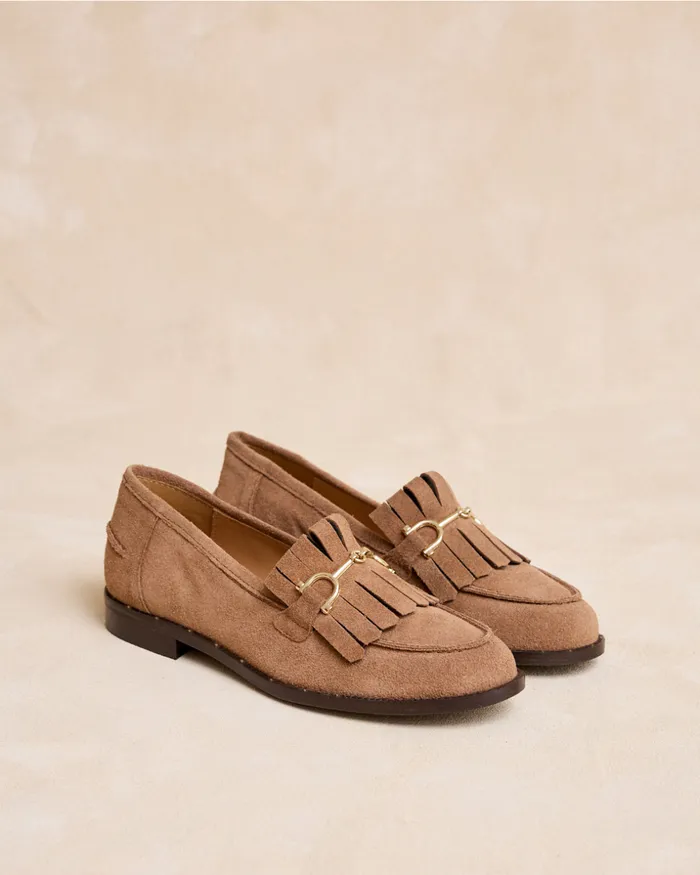 Flecana Buckle Moccasin Taupe Women Polin Et Moi Moccasins