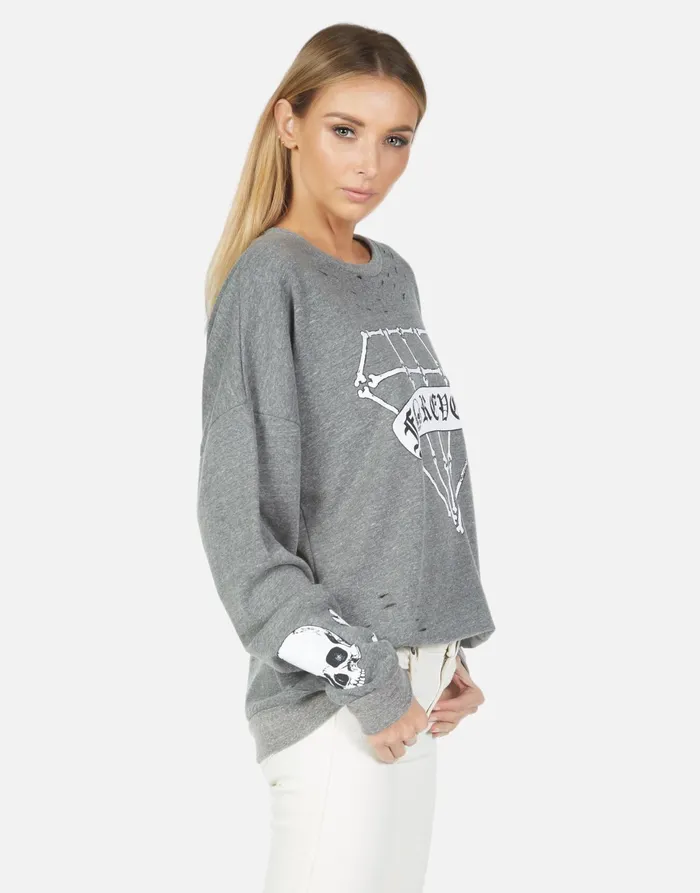 Flora Bone Diamond Heather Grey Women039s Lauren Moshi Long Sleeve