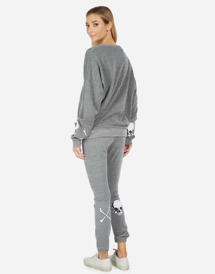 Flora Bone Diamond Heather Grey Women039s Lauren Moshi Long Sleeve