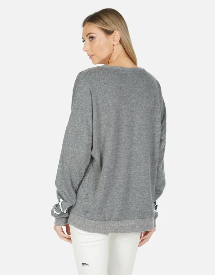Flora Bone Diamond Heather Grey Women039s Lauren Moshi Long Sleeve