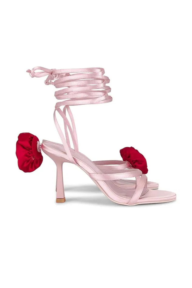 Flores Heel Pink and Red Women Lovers Friends Shoes