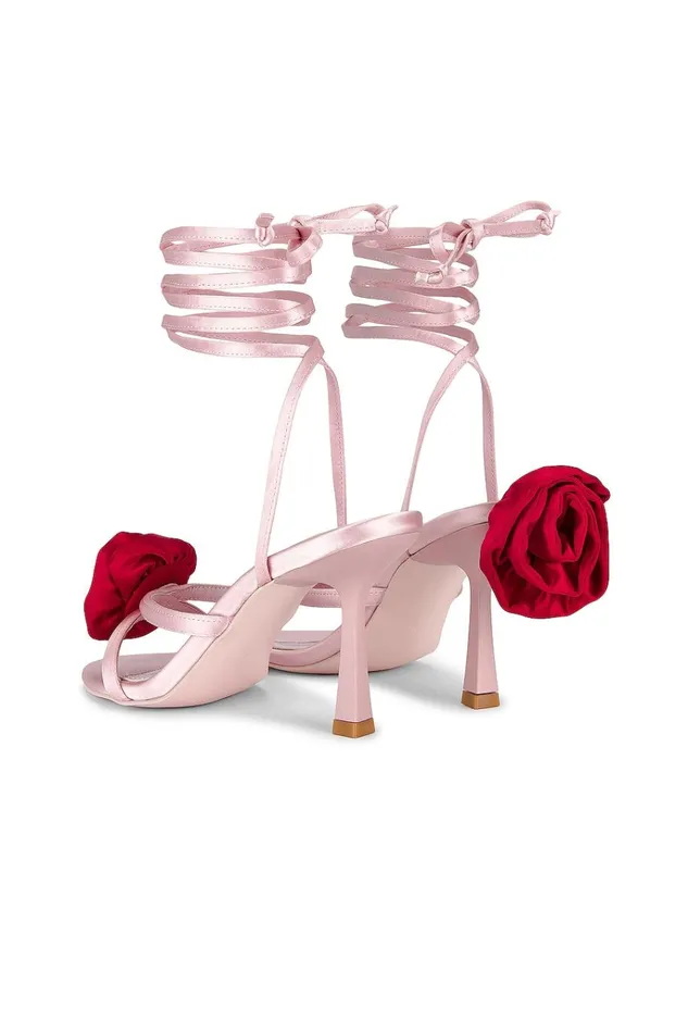 Flores Heel Pink and Red Women Lovers Friends Shoes