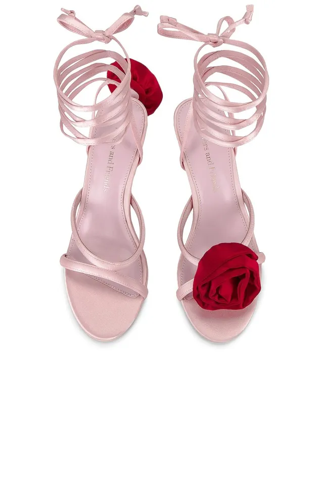 Flores Heel Pink and Red Women Lovers Friends Shoes