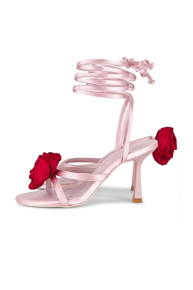 Flores Heel Pink and Red Women Lovers Friends Shoes