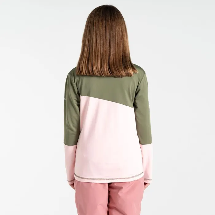 Formate III Core Stretch Midlayer Rose Pink Green Kids Dare 2b Fleece