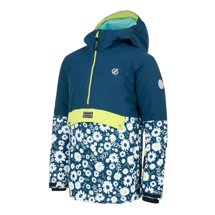 Freehand Overhead Ski Jacket Moonlight Denim Daisy Print Kids Dare 2b Ski Jackets