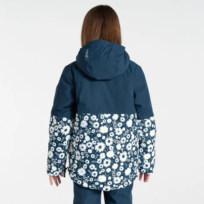 Freehand Overhead Ski Jacket Moonlight Denim Daisy Print Kids Dare 2b Ski Jackets