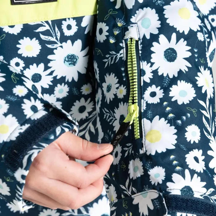 Freehand Overhead Ski Jacket Moonlight Denim Daisy Print Kids Dare 2b Ski Jackets
