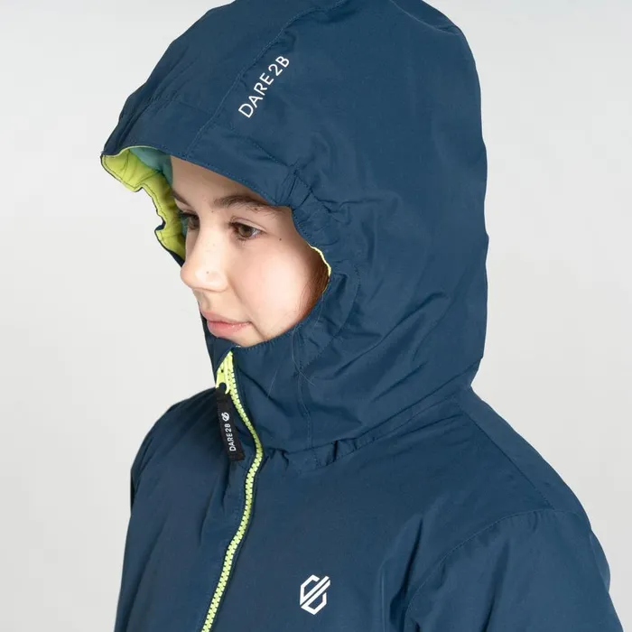 Freehand Overhead Ski Jacket Moonlight Denim Daisy Print Kids Dare 2b Ski Jackets