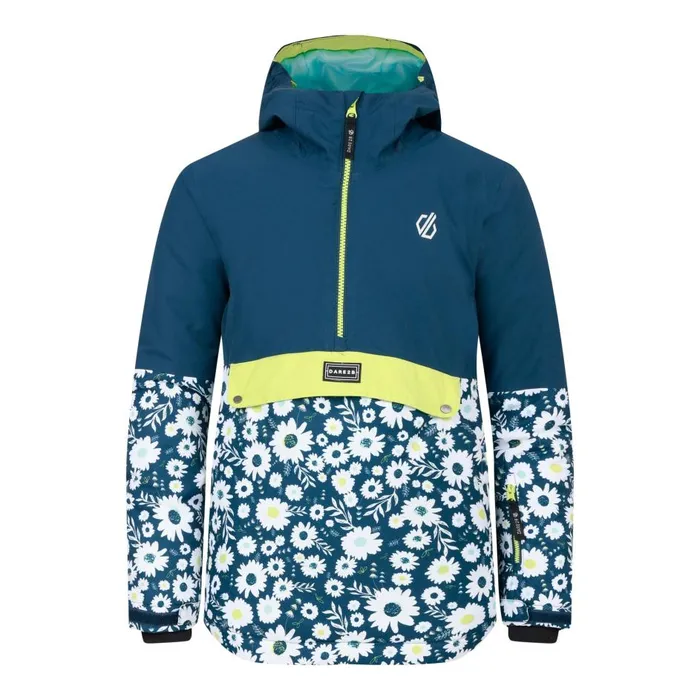 Freehand Overhead Ski Jacket Moonlight Denim Daisy Print Kids Dare 2b Ski Jackets