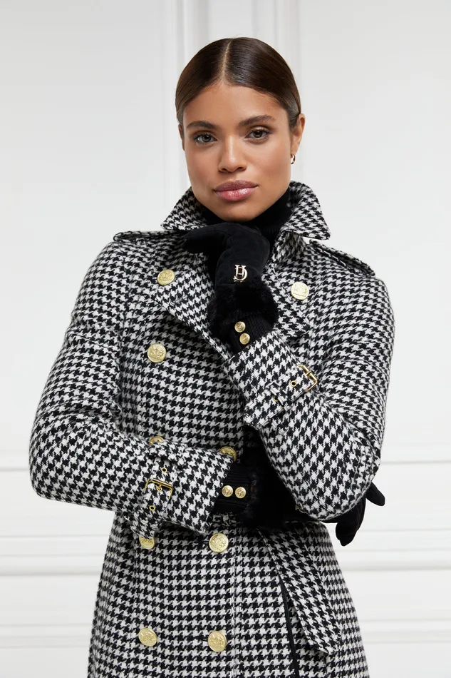 Full Length Marlborough Trench Coat Houndstooth Women Holland Cooper Coats