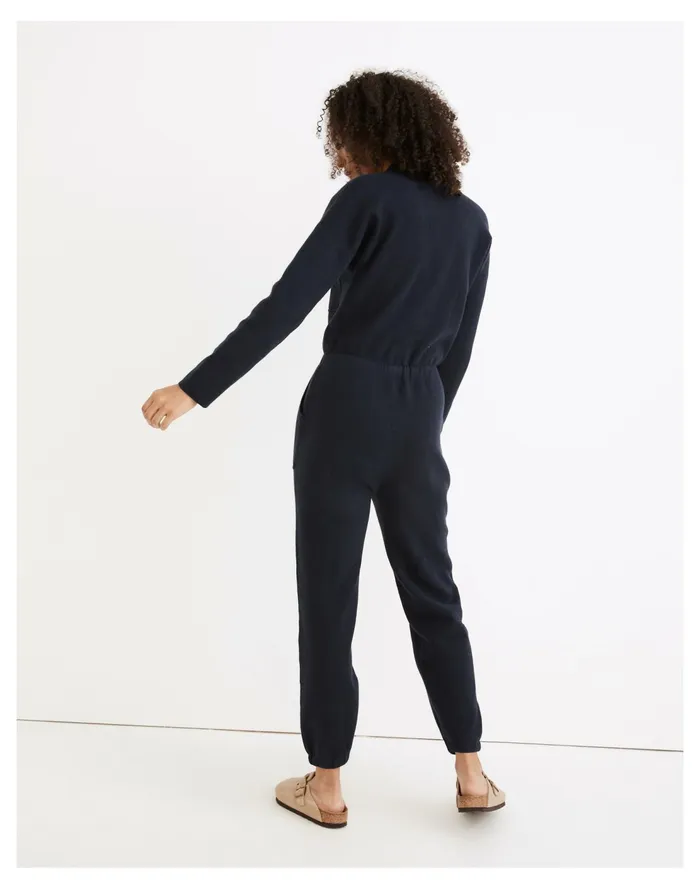 Gaitwin Tie Waist Sweater Jumpsuit Heather Harbor Women Madewell Sweaters Gaitwin Tie Waist Sweater Jumpsuit Heather Harbor Women Madewell Sweaters