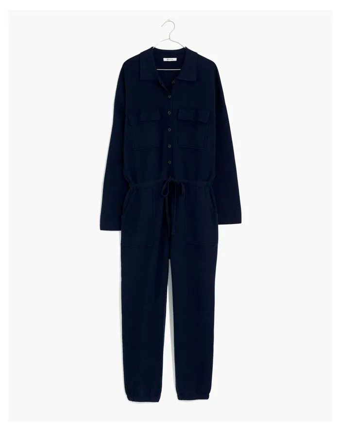 Gaitwin Tie Waist Sweater Jumpsuit Heather Harbor Women Madewell Sweaters Gaitwin Tie Waist Sweater Jumpsuit Heather Harbor Women Madewell Sweaters