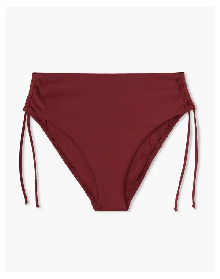 GALAMAAR Rouched Bottom Dark Red Women Madewell Swim
