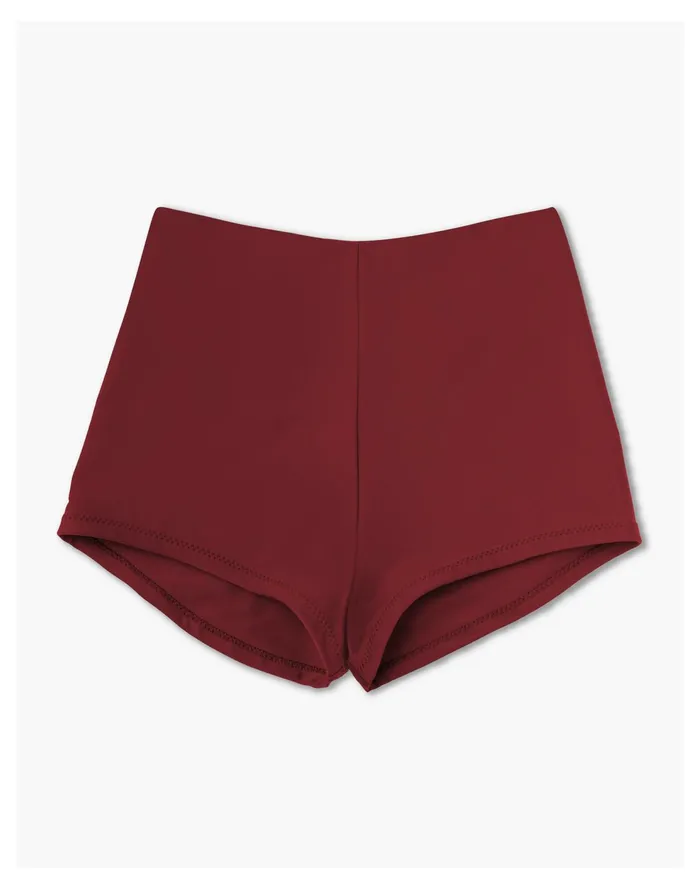 GALAMAAR Tap Short Dark Red Women Madewell Swim GALAMAAR Tap Short Dark Red Women Madewell Swim
