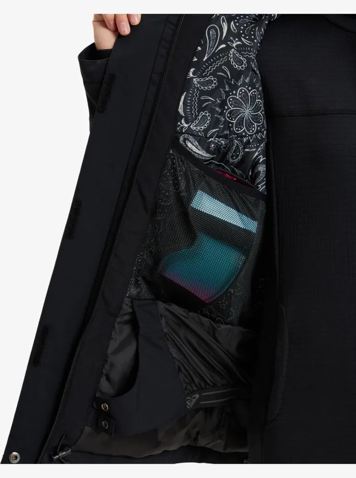 Galaxy 8211 Snow Jacket True Black Women Roxy Jackets and Coats