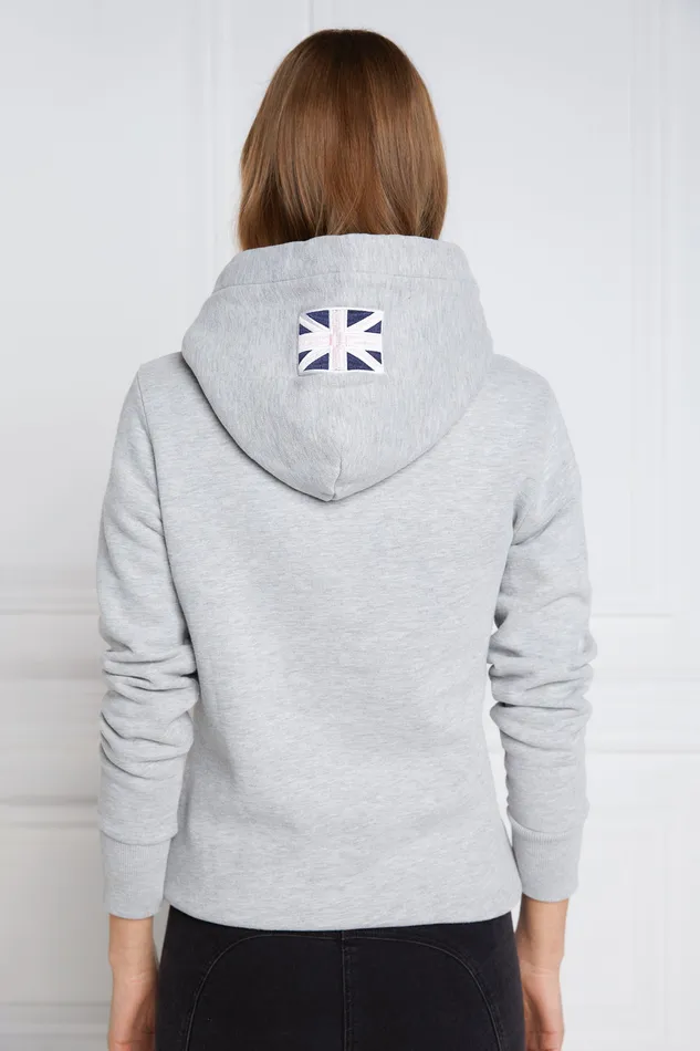GBE Flock Logo Hoodie Mid Grey Marl Women Holland Cooper Hoodies GBE Flock Logo Hoodie Mid Grey Marl Women Holland Cooper Hoodies